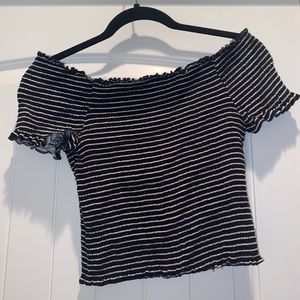 Off the shoulder top stripped top